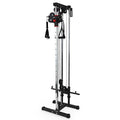 Wall Mounted Cable Machine, Dual Adjustable Pulley System with 16 Height Positions, Space-Saving Home Gym Strength Training Equipment
