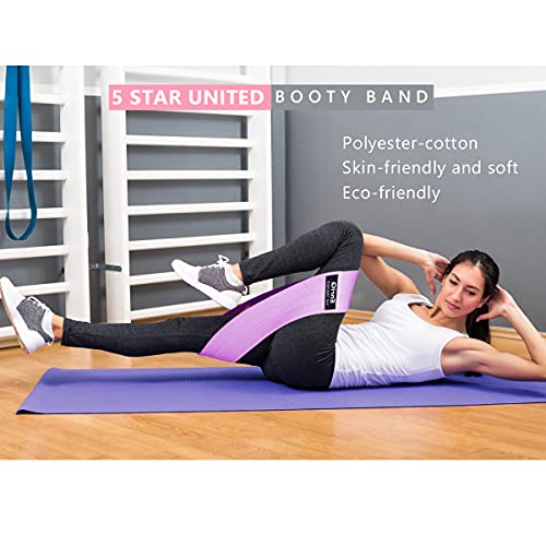 Booty Bands Fabric Resistance Bands for Legs and Butt - Non Slip Cloth Hip Bands Elastic Workout Bands - Activate Glutes and Thighs - Made of Premium Elastic Fabric - view 5