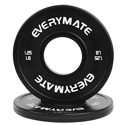 Change Weight Plates 1.25LB 2.5LB 5LB Set Fractional Olympic Bumper Plates for Cross Training Steel Insert Strength Training