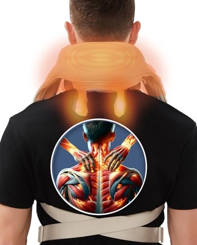 Neck Massager with Heat, Electric Back Massager for Pain Relief Deep Tissue, Wireless Shoulder Massager Human-Hand-Like Kneading Squeeze Massage Pillow Squeeze Trapezius Muscles Device - view 4