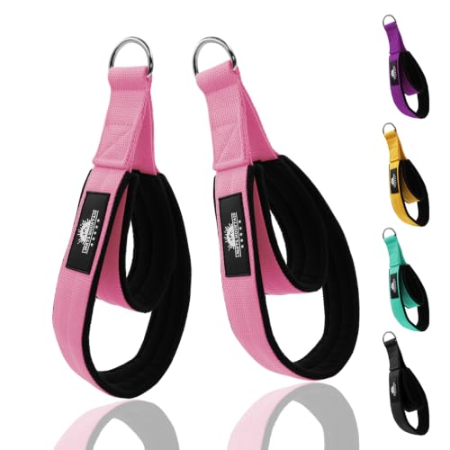 Thick Long Pilates Straps Double Loop D-Ring Non-Slip for Reformer