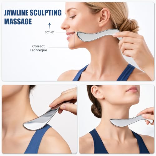 Muscle Scraper Tools, Stainless Steel Guasha Tool for Body, Scraping Tool Physical Therapy, Myofascial Release Tool, Massage Tools for Deep Tissue - view 3