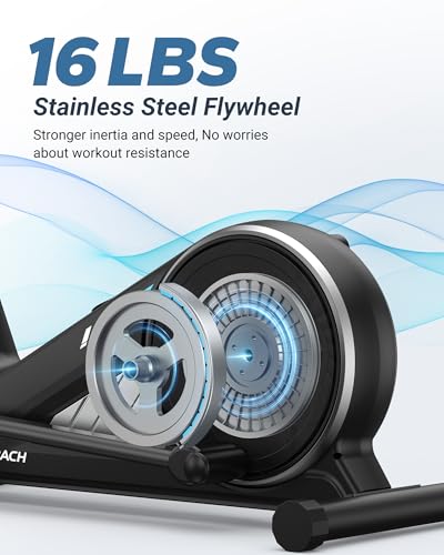 Elliptical Exercise Machine for Home Use, Elliptical Machine with Hyper-Quiet Magnetic Drive System, 16-Level Resistance Adjustment, 15.5IN Stride, 350LBS Loading Capacity, App - view 3