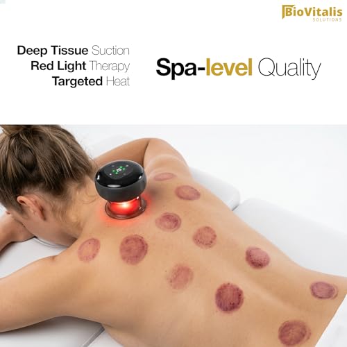 Cupping Set | 2 Pack Cupping Device | Cupping Machine with Red Light Therapy | Cupper with 12 Adjustable Suction & Heat levels, One-Touch Control Cupper | Cupping Kit | Automatic Cupper | Gua Sha - view 5