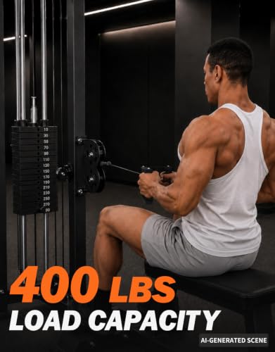 Double D Row Handle Cable Attachments for Gym, Non-Slip V Bar Attachment for Home Gym Equipment, T Bar Row Attachment for Back Training, LAT Pulldown Attachments and Cable Machine Attachment - view 5