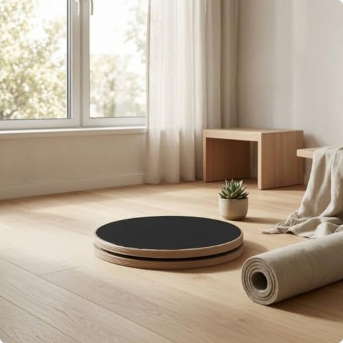 Balance Board Rotational Fitness Equipment Dynamic for Athletes, 29.5cm Diameter, Package 1 Double-sided Frosted And Felt Surface - view 7
