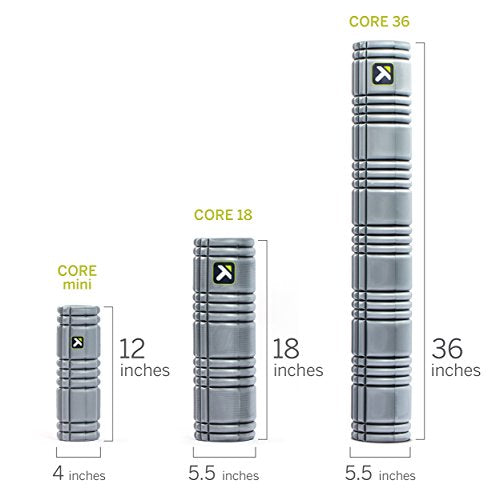 CORE Foam Massage Roller with Softer Compression for Exercise, Deep Tissue and Muscle Recovery - Relieves Muscle Pain & Tightness, Improves Mobility & Circulation (12'', 18'', 36'') - view 5