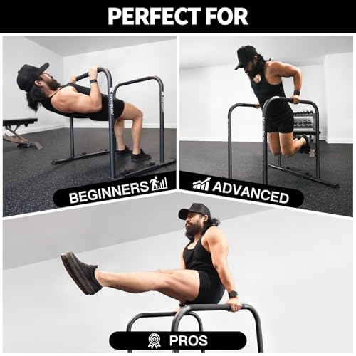 2026 Upgrade World's Best Strongest Premium Dip Bars with Adjustable Ultra-Stable Settings & Non-Slip Feet - USA Original Patent, USA Designed, USA Shipped, USA Warranty - view 5