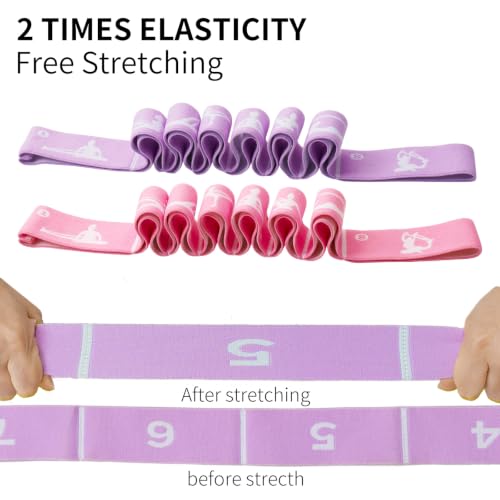 2-Pack Adjustable Kids Dance Stretch Bands - 8-Loop Elastic Bands for Ballet, Latin, Yoga, Gymnastics & Stretching - Flexible, Multi-Section Design for Dance Training & Flexibility - view 2