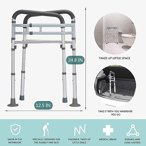 Toilet Safety Rails, 350 lbs, Adjustable Height & Width - view 4