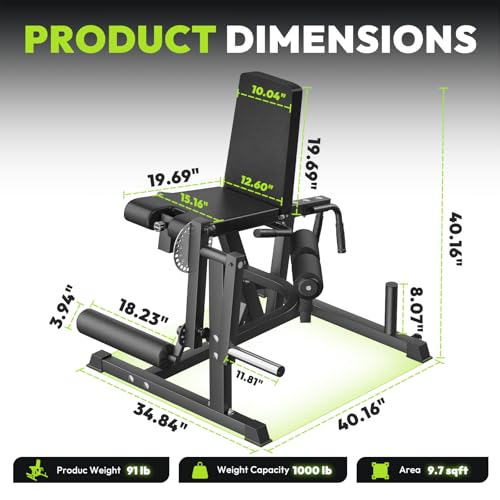 Leg Extension and Curl Machine, 1000 LB Adjustable Weight Bench - view 2