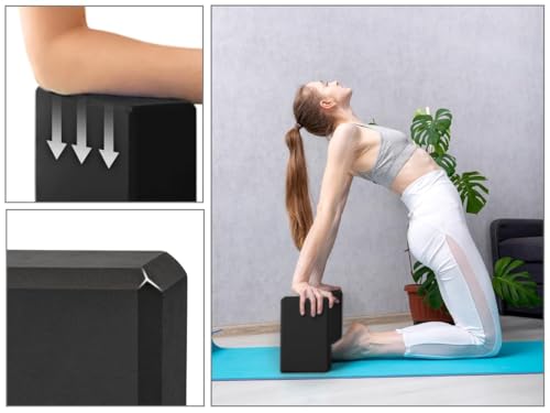 Yoga Blocks 2 pack, Gym Blocks, Exercise Workout Fitness Bricks, Pilates Stretch Handstand Non-Slip - view 5