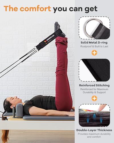 2PCS Pilates Straps for Reformer, Comfortable Enhanced Thickness, Fitness Pilates Double Loop Exercise Straps for Home Gym Workout - view 4