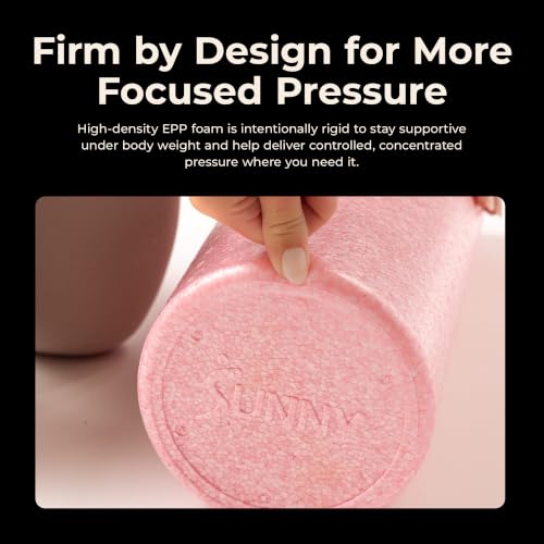 18" Pink High-Density Yoga Foam Roller - view 3
