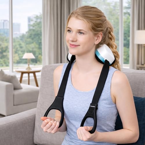 Portable Neck & Shoulder Kneading Massager with Heat Control - view 3