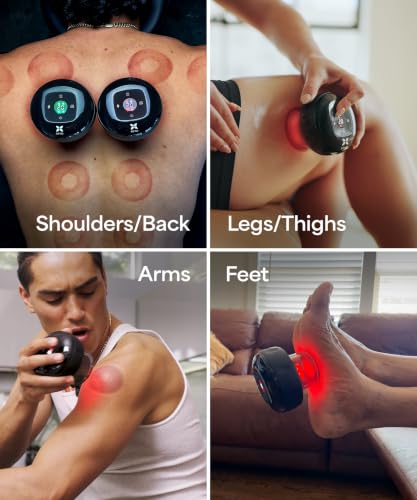 REVO The Original 4-in-1 Smart Cupping Massager with LED Light, Heat, Dynamic Suction & Vibration Massage, Portable Cordless Rechargeable Cupping Device for Body- 1 Pack - view 6