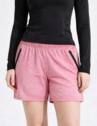 1 or 5 Pack Women's Lounge Workout Shorts with Zipper Pockets - view 5