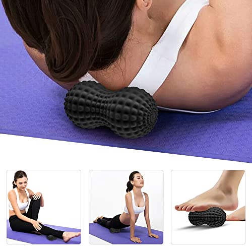Back Roller Wheel,Back Stretcher,Back Cracker,Yoga Wheel, Foam Roller for Back Pain Relief and Posture Correction with Massage Ball - view 4