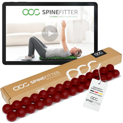 SPINEFITTER Purple Red | Massage Device for Back & Balance | Back Trainer Relieves Tension & Blockages | Ideal for Pilates and Yoga | for Relaxation of the Spine | for Home & Professional