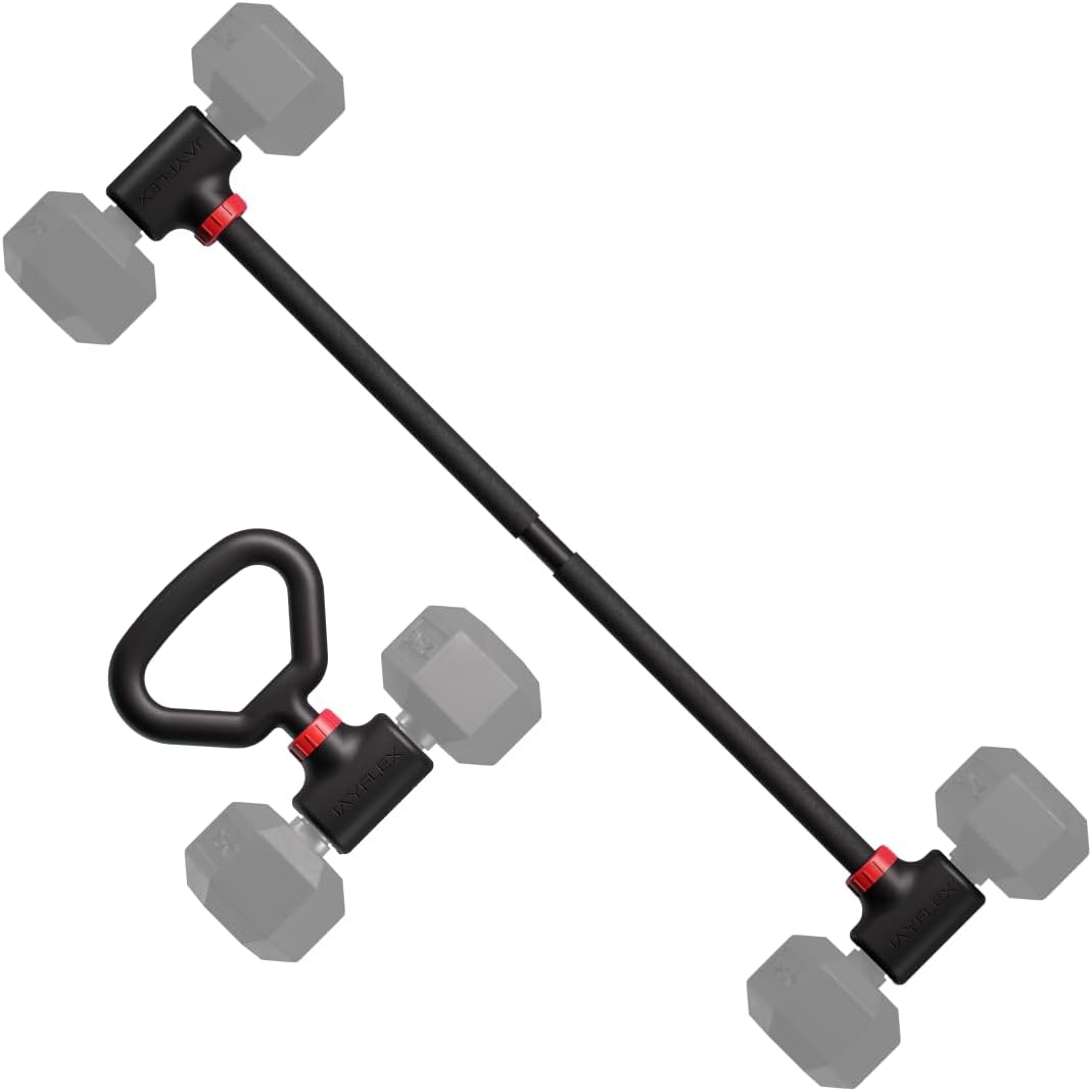 Hyperbell Dumbbell Converter - Convert Dumbbells to Barbell Set and Kettlebell for Home Fitness - Adjustable & Up to 200 lb Capacity Weight Barbell for Weight Lifting - view 2