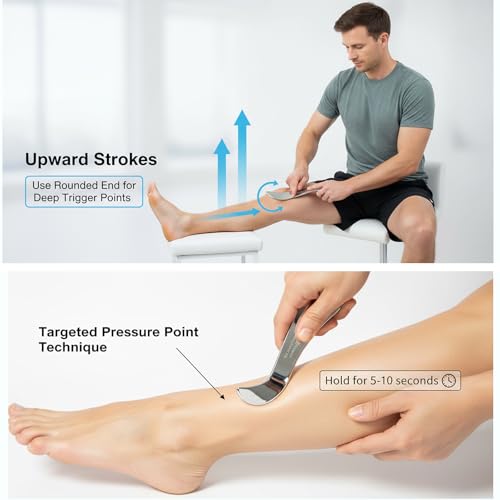 Non-Magnetic 304 Stainless Steel Gua Sha Muscle Scraper Tool for Scar Tissue,Muscle Scraping Tool for Massage Scraper,IASTM Tools for Physical Therapy, Soft Tissue Massage - view 5