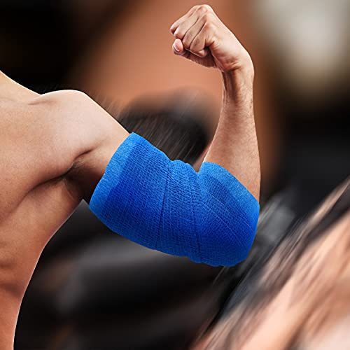 Self Adhesive Bandage Wrap, 12pcs 2" x 5 Yards, Breathable Elastic Cohesive Bandages, Vet Wrap, Tattoo Handle Grip Tube, Sports Tape Bulk for First Aid Supplies, Wrist Sprains Protection - view 6