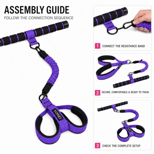 Multifunction Pedal Resistance Band Set with Handles, 4 Tube System 3x30LB + 1x20LB, 5 Loop Bands, Home Workout Kit for Legs, Glutes, Core & Pilates, Gift for Women - view 3