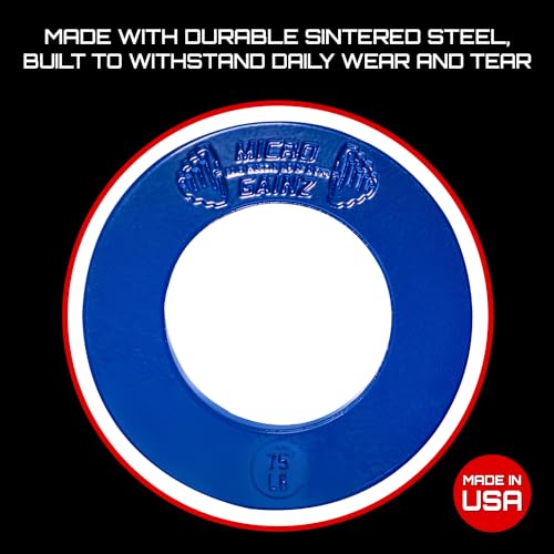 Micro Gainz Calibrated Fractional Weight Plates Set, 8 Piece Olympic Weight Plates Set with Bag, Designed for Olympic Barbells for Strength Training and Micro Loading, Made in USA - view 6