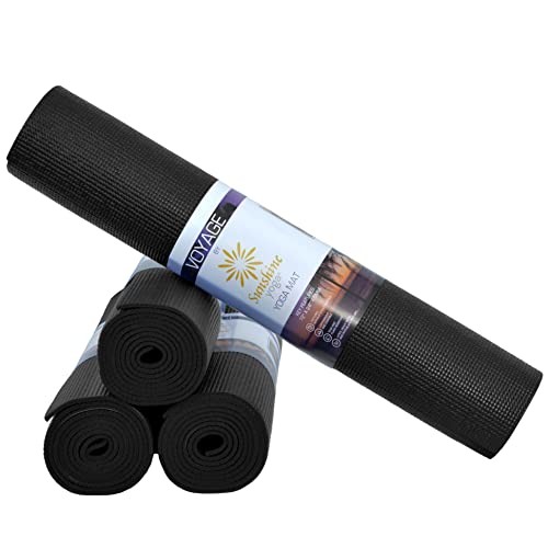 Voyage 5mm Studio Yoga Mats, 4 Pack, 72x24in