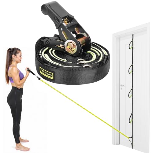 Door Anchor for Resistance Bands, Heavy Duty Padded Door Anchor System Door Hook, Must-Have Workout Exercise Bands Attachment Compatible for Loop Bands, Resistance Tube