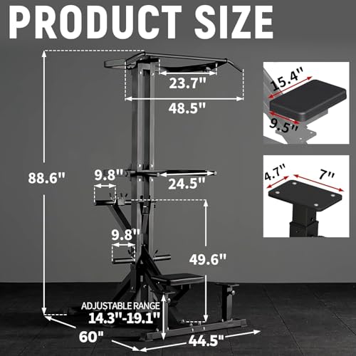 Assisted Pull Up Machine, 600LBS Leverage Assisted Chin and Dip Machine, 4 in 1 Plate Loaded Gym Equipment, Pull Up Machine with 1:1 Counterweight System & Band Peg for Home Gym - view 4