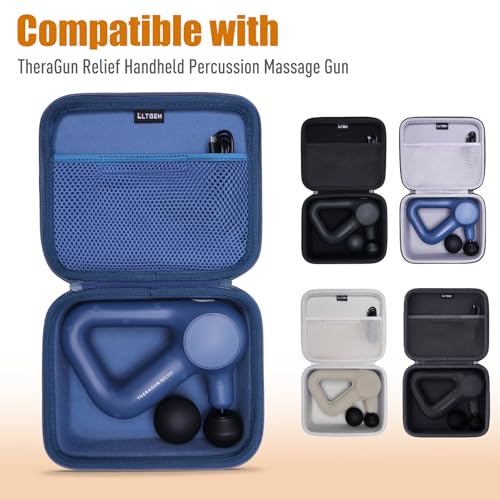 LTGEM Massage Case Compatible with TheraGun Relief Handheld Percussion Massage Gun/Neck/Back/Leg/Shoulder Massage Gun - Travel Protective Carrying Storage Bag, Black (Case Only) - view 5