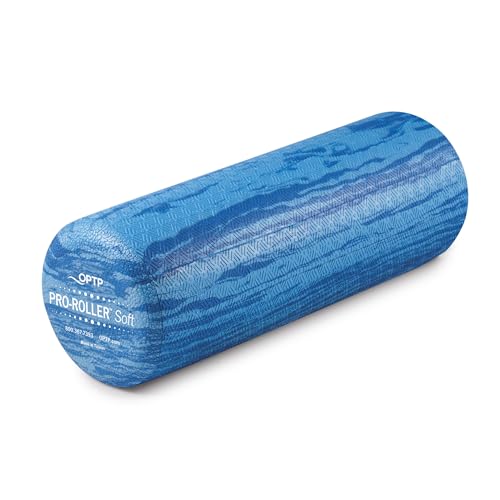 PRO-Roller Soft Density Foam Roller – Round, Short Blue, 18" x 6"