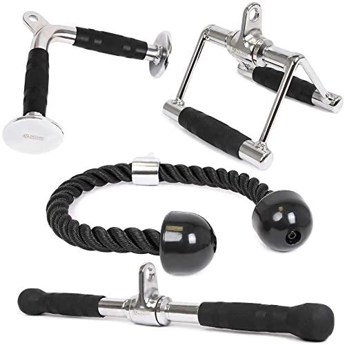 Triceps Pull Down Attachment, Cable Machine Accessories for Home Gym, Lat Pull Down Attachment Weight Fitness