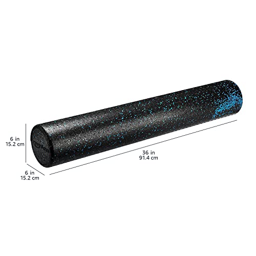 High Density Foam Roller for Exercise and Recovery, 36 Inches, Blue Speckled - view 5