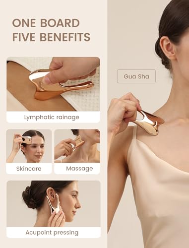 Stainless Steel Gua Sha, Facial & Body Lymphatic Drainage Massager - view 2
