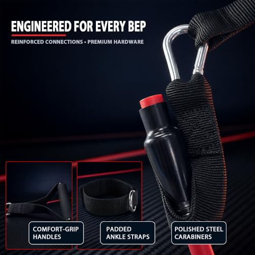 Resistance Bands with Handles, 150 lb Exercise Bands Set - view 5
