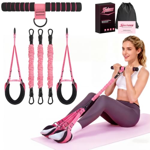 Pedal Resistance Band with Handle, Adjustable Multifunction Exercise Bands