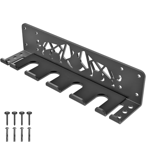 Versatile Wall Mounted Barbell Holder with Hooks Storage Rack for Barbell Bars Holds Under 33mm Bar Size and Fitness Accessories Space-Efficient Gym Organization for Home & Commercial Use
