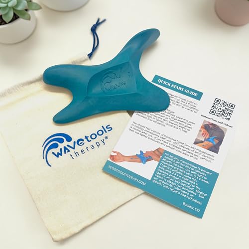 The Wave Tool, The Ultimate Soft Tissue Release All-in-One Ergonomic Scraper and Massage Bodywork Tool for Trigger Points, Muscle Pain, Scars, and Athletic Recovery, Made in USA (Deep sea Teal) - view 5