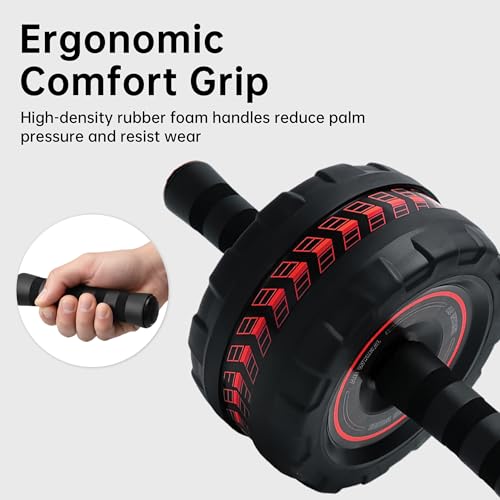 Ab Roller Wheel with Knee Pad, Core Strength Trainer for Home Gym, Abdominal Workout Equipment for Men & Women - view 5
