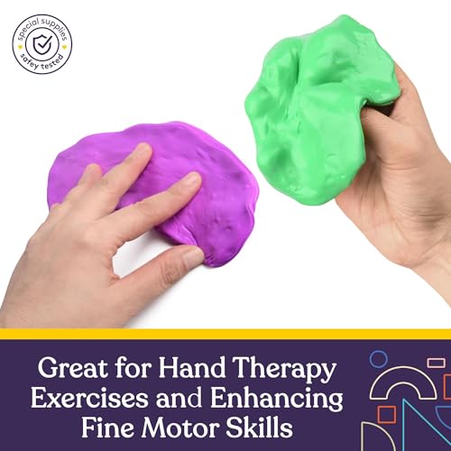 Therapy Putty for Kids and Adults - Resistive Hand Exercise Stress Relief Therapy Putty Kit, Set of 6 Strengths, 3 Ounces of Each Putty - view 5