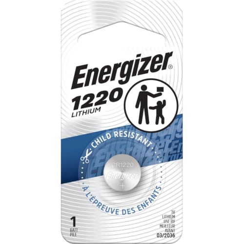 1220 Batteries (1 Pack), Lithium Coin Batteries, Child Resistant
