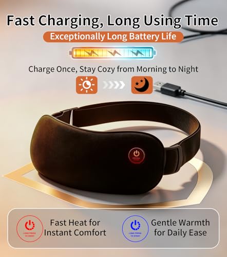 Portable Heating Pad Cordless Period Heating Pad for Cramps Menstrual Heat Pad Electric Rechargeable Battery Included 5000mAh for Long Time Use Heat Control - view 4