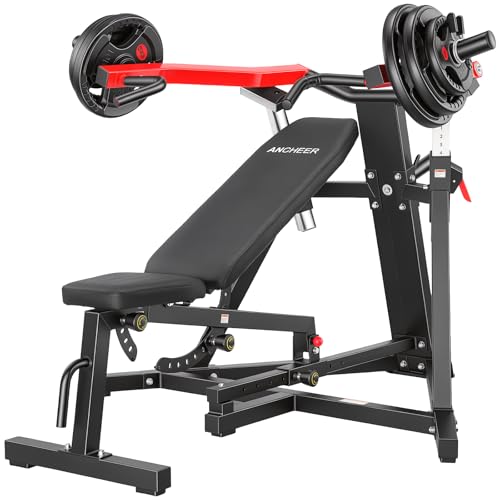 Chest Press Machine, 1250lbs Foldable Shoulder Home Gym Equipment