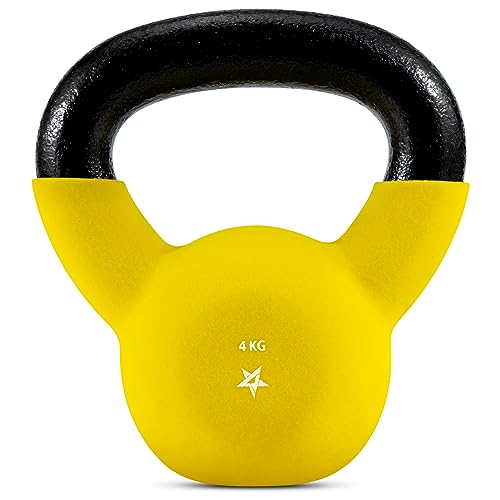 2-32kg Neoprene Coated/Powder Coated Kettlebells Cast Iron, Kettlebell Weight Sets for Home Gym Fitness & Weight Training