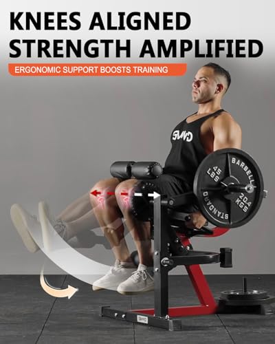 Leg Extension and Curl Machine, Lower Body Special Leg Machine, Adjustable Leg Exercise Bench with Plate Loaded, Leg Rotary Extension for Thigh, Home Gym Weight Machine - view 2