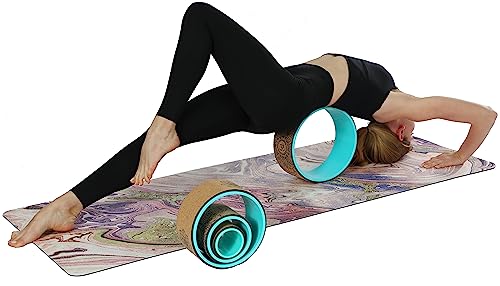 Yoga Wheel 13" with Most Detailed Book Step by Step Guide on How to Do 30+ Poses! Perfect for Stretching and Improving Backbends - view 5