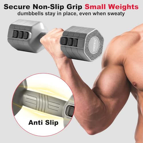 Adjustable Dumbbell Set,5/10 LB Pair Weights Dumbbells for Women at Home - view 3