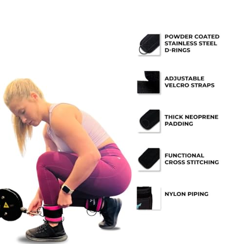 Adjustable Gym Ankle Straps for Cable Machines Women & Men, Glute Kickbacks - view 2